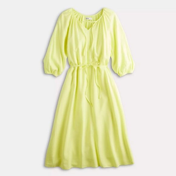 Sonoma Linen Blend Midi Dress XL - Picture 5 of 13